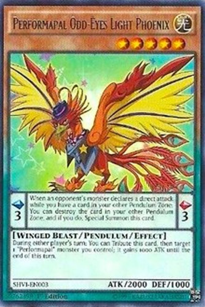 Performapal Odd-Eyes Light Phoenix (SHVI-EN003) - Rare