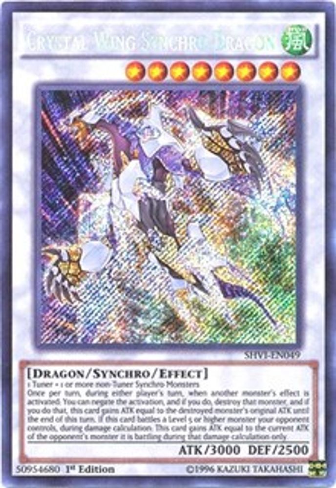 Crystal Wing Synchro Dragon (SHVI-EN049) - Secret Rare