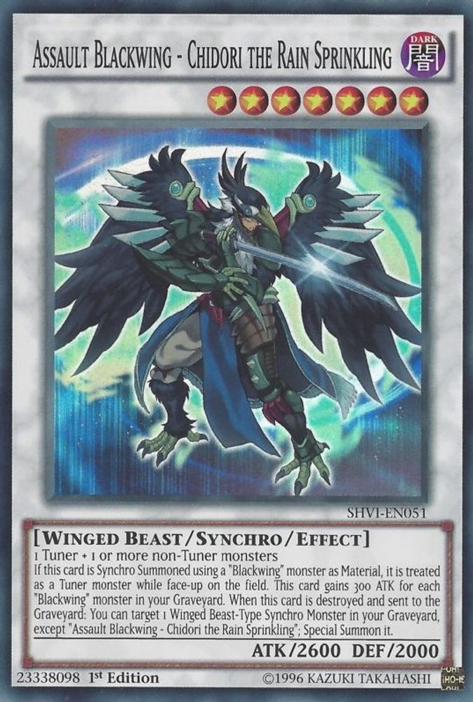Assault Blackwing - Chidori the Rain Sprinkling (SHVI-EN051) - Super Rare