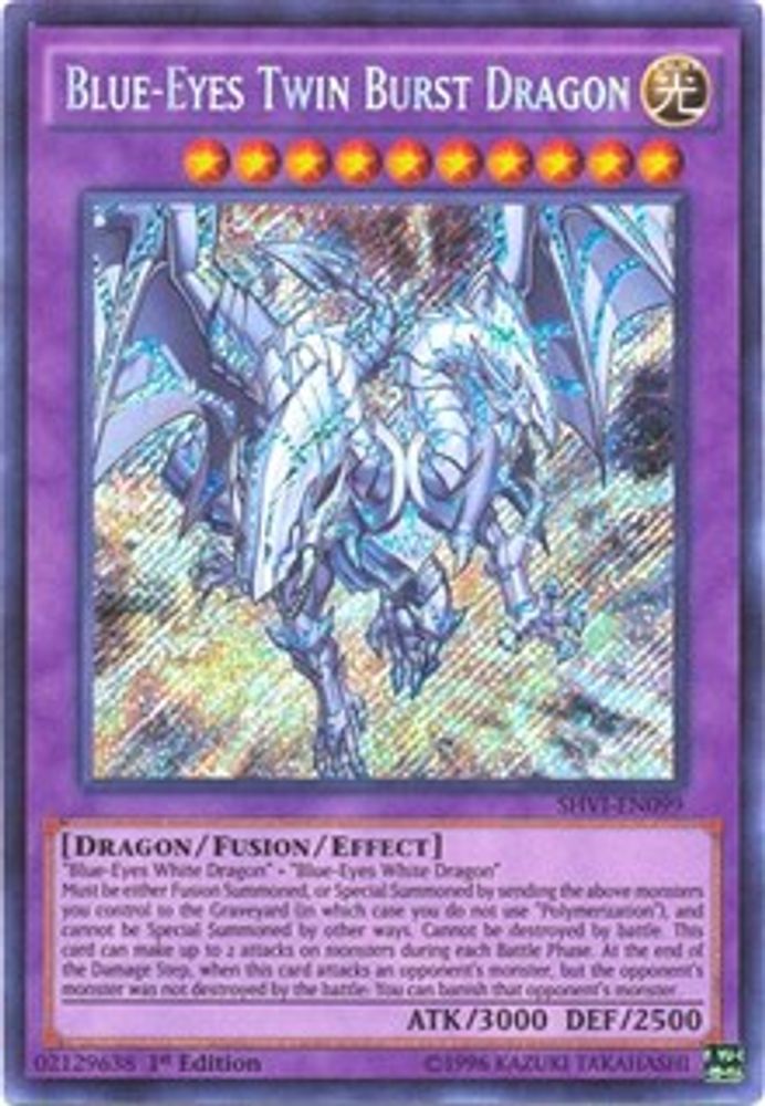Blue-Eyes Twin Burst Dragon (SHVI-EN099) - Secret Rare