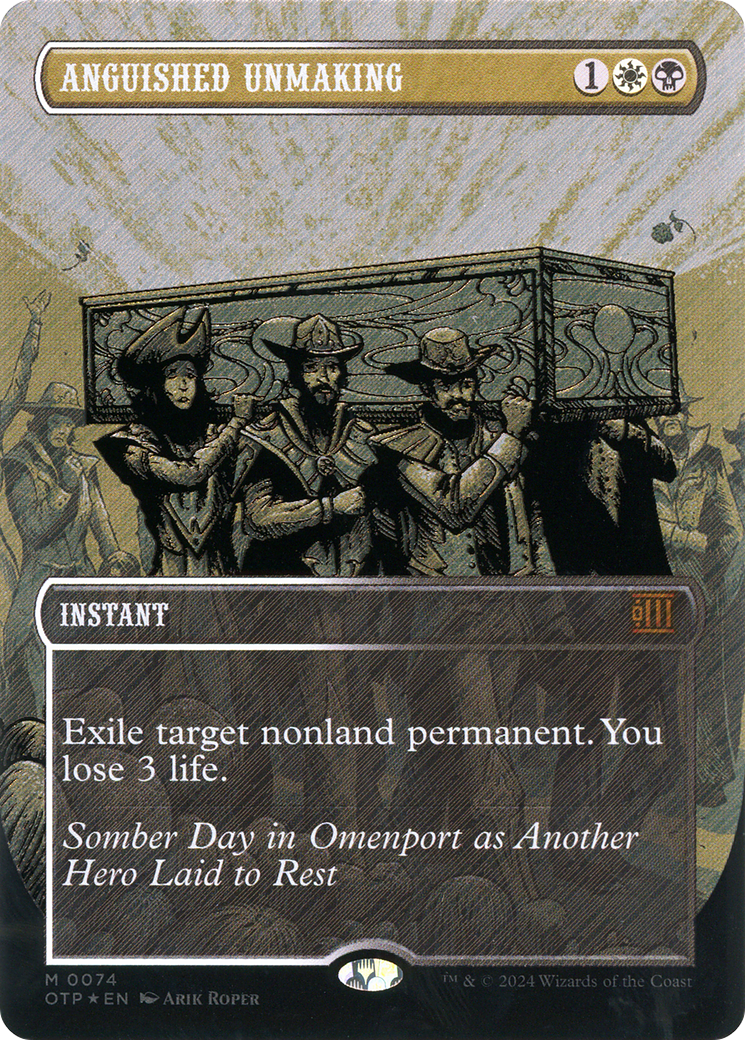 Unmaking angoissé (feuille texturée) [Outlaws of Thunder Junction: Breaking News] 
