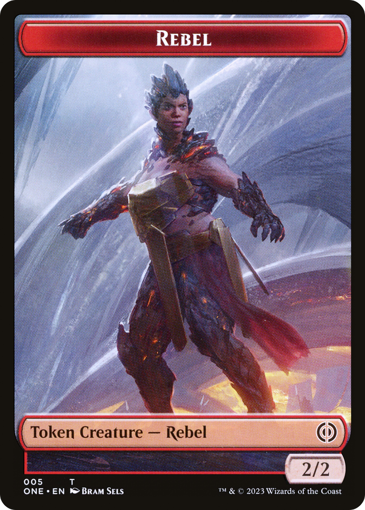 Rebelle // Jeton double face chat [Phyrexia : tous seront un jeton] 