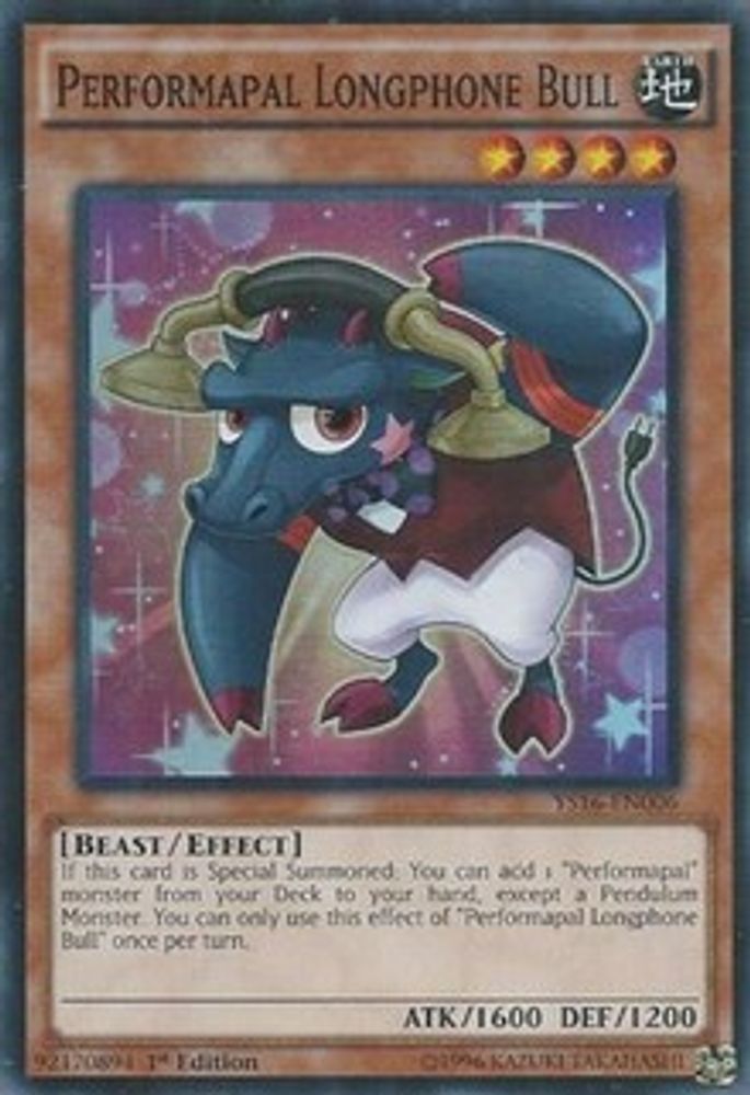 Performapal Longphone Bull (YS16-EN006) - Super Rare