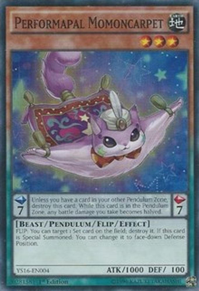 Performapal Momoncarpet (YS16-EN004) - Super Rare
