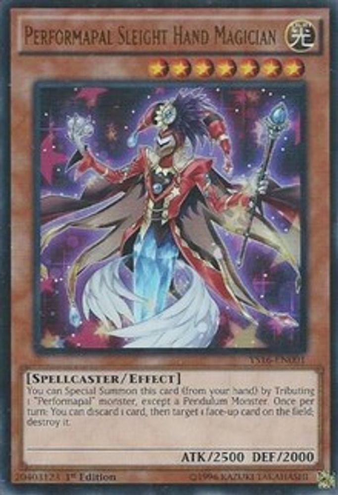 Magicien à main de tour de passe-passe Performapal [YS16-EN001] Ultra Rare 