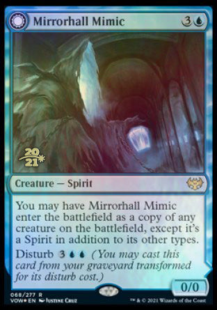 Mirrorhall Mimic // Ghastly Mimicry (PRE-68S) - Innistrad: Crimson Vow Promos: (Double Faced Transform) Foil