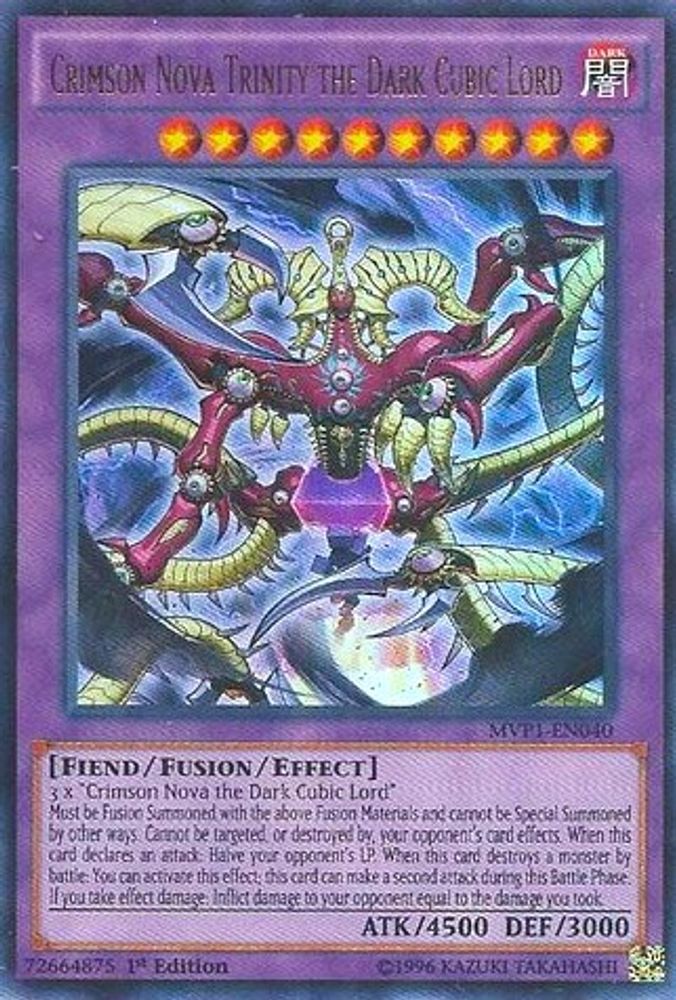 Crimson Nova Trinity le Seigneur Cubique Sombre [MVP1-EN040] Ultra Rare 