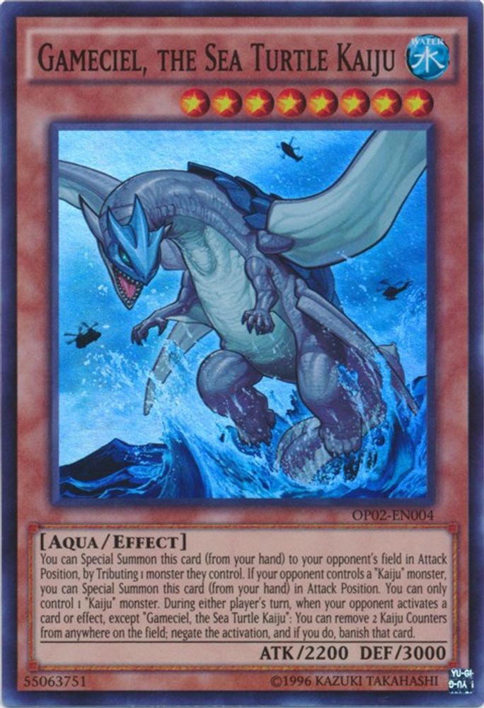 Gameciel, the Sea Turtle Kaiju (OP02-EN004) - Super Rare