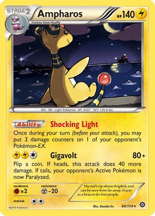 Ampharos 40/114 - XY  Steam Siege Holofoil