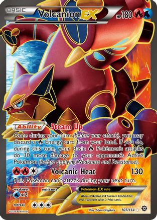 Volcanion EX (Full Art) 107  - Holofoil - Ultra Rare