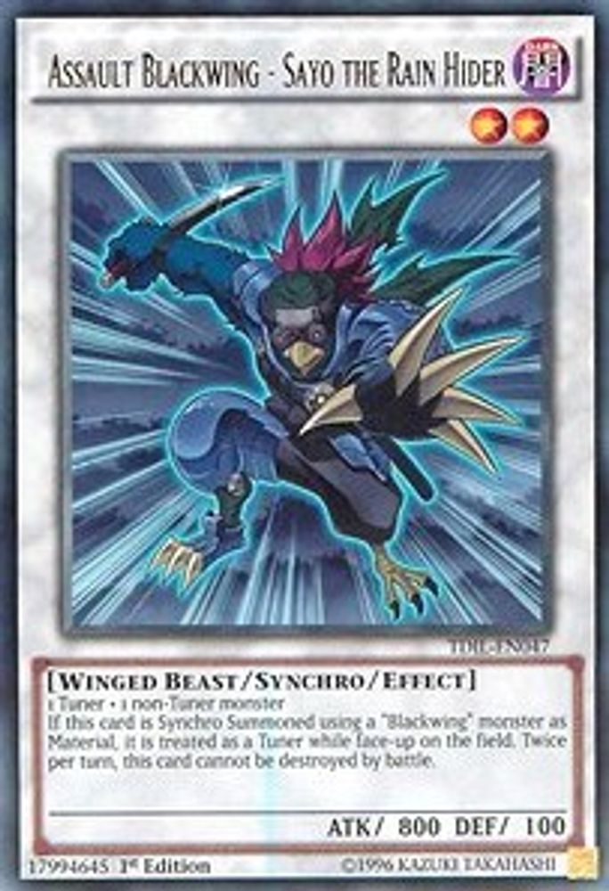 Assault Blackwing - Sayo the Rain Hider (TDIL-EN047) - Rare