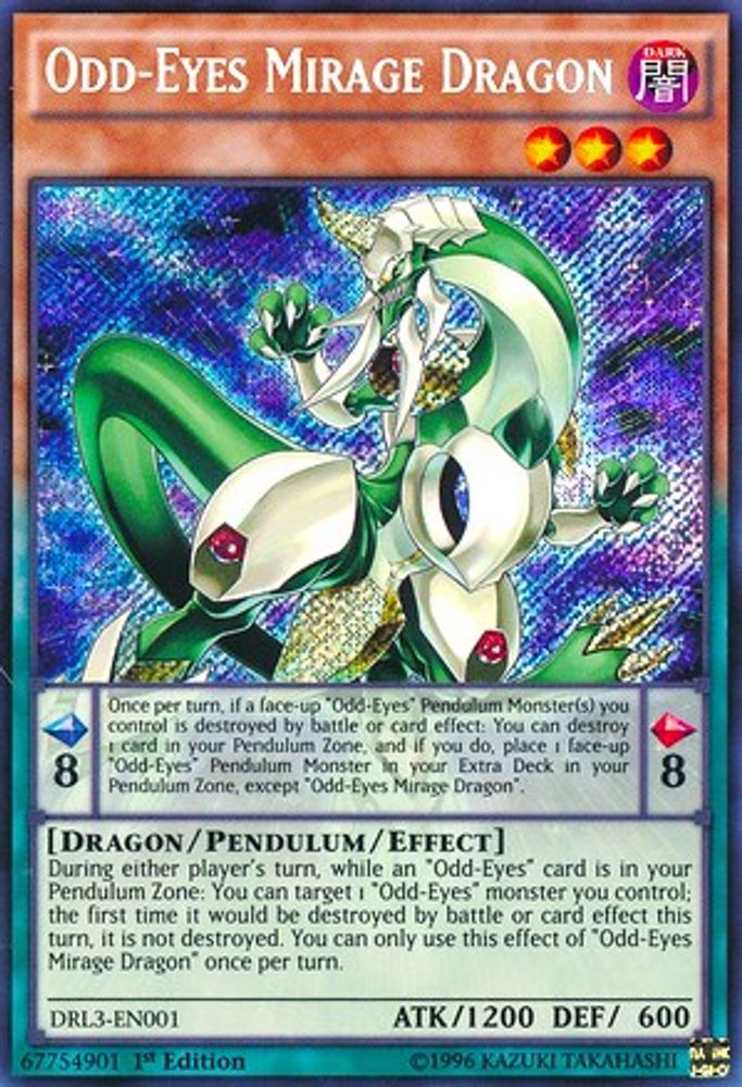 Dragon Mirage aux Yeux Impairs [DRL3-EN001] Secret Rare 