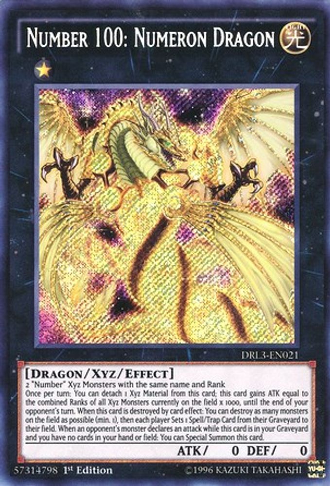 Number 100: Numeron Dragon (DRL3-EN021) - Secret Rare