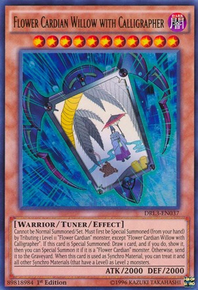 Fleur Cardian Willow avec calligraphe [DRL3-EN037] Ultra Rare 