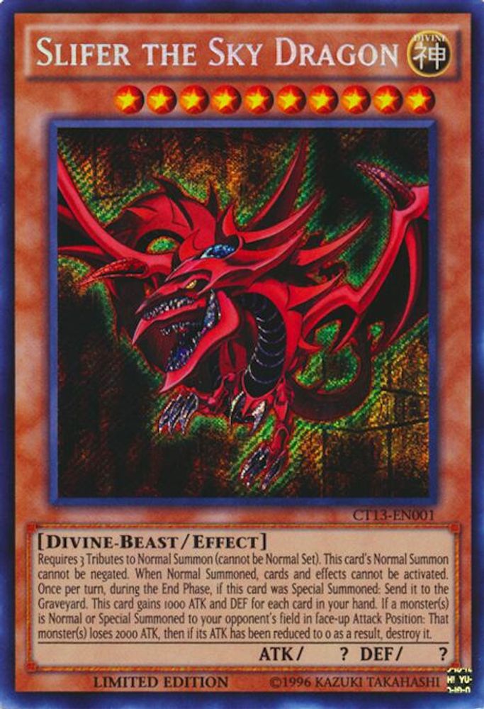 Slifer the Sky Dragon (CT13-EN001) - Secret Rare