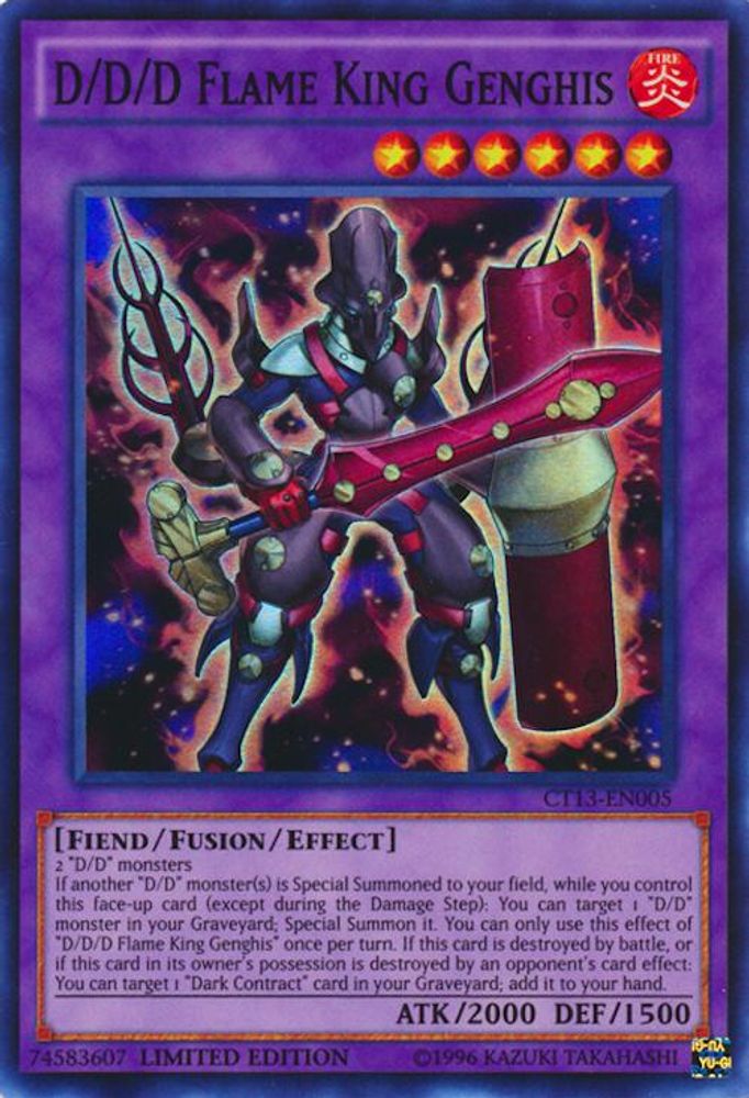D/D/D Roi des Flammes Gengis [CT13-EN005] Super Rare 