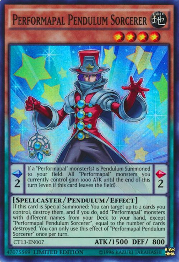 Sorcier Pendule Performapal [CT13-EN007] Super Rare 