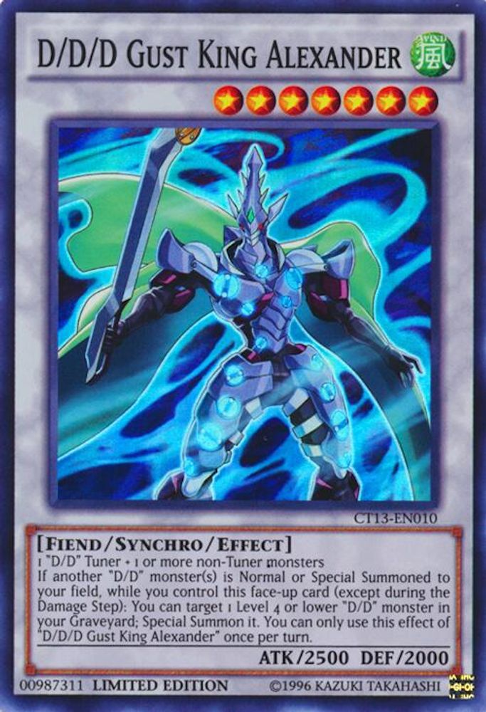 D/D/D Gust King Alexander (CT13-EN010) - Super Rare