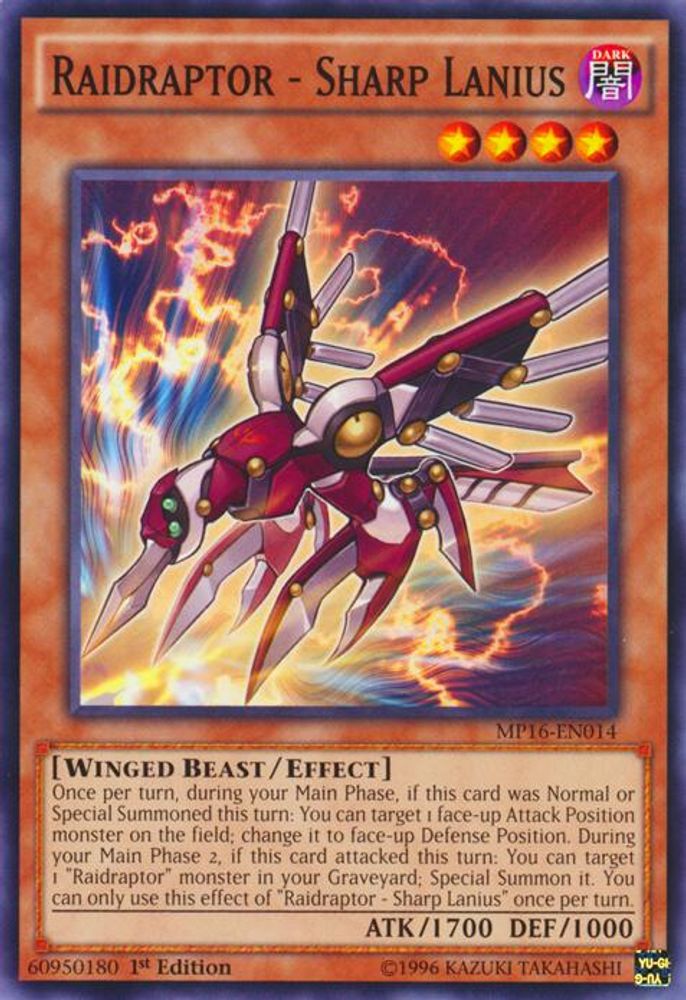 Raidraptor - Sharp Lanius [MP16-EN014] Commun 