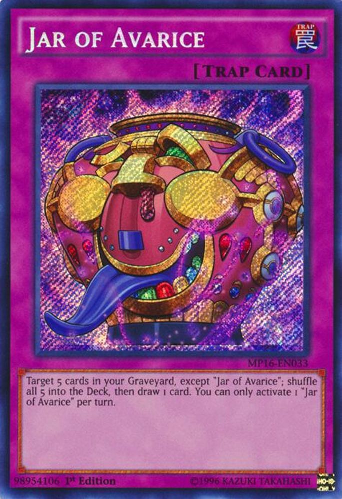 Pot d'Avarice [MP16-EN033] Secret Rare 