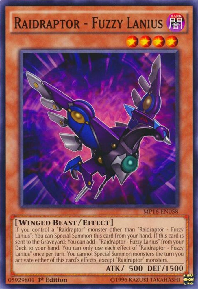 Raidraptor - Fuzzy Lanius (MP16-EN058) - Common