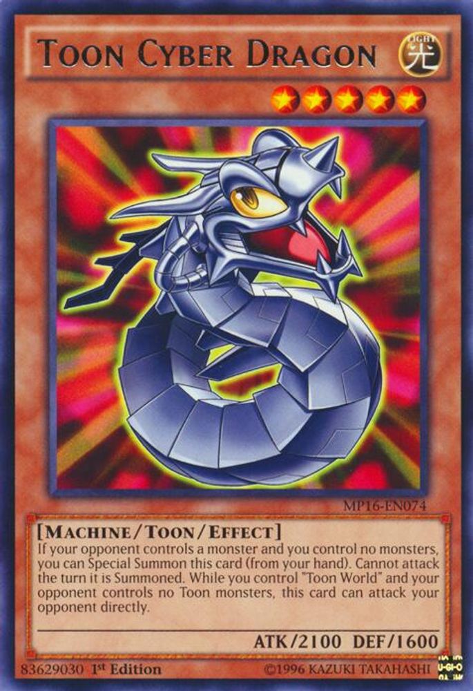 Toon Cyber Dragon (MP16-EN074) - Rare