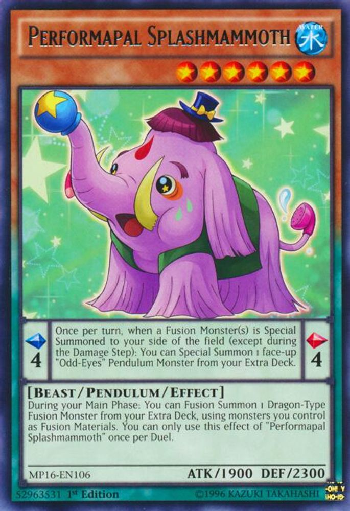 Performapal Splashmammoth (MP16-EN106) - Rare