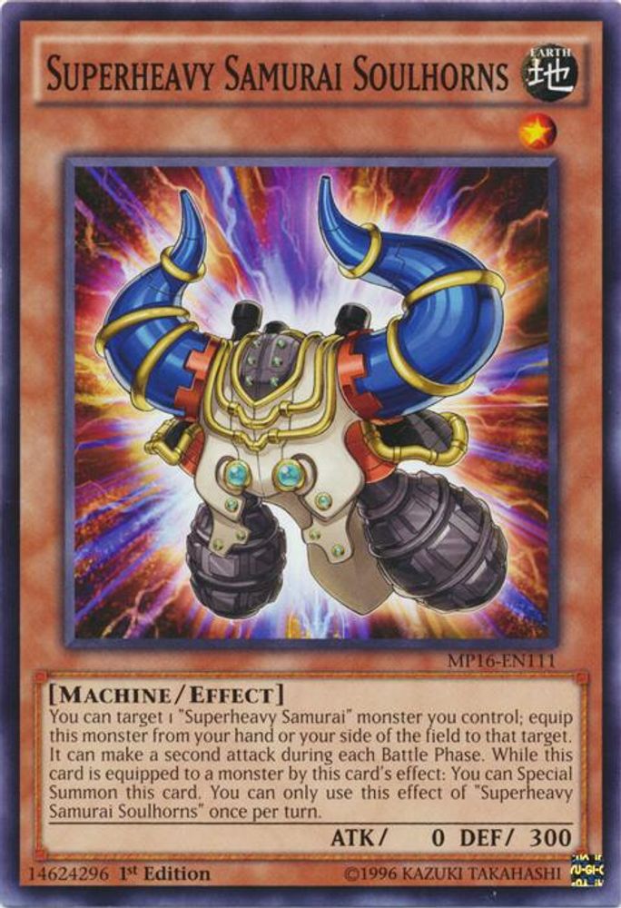 Superheavy Samurai Soulhorns (MP16-EN111) - Common