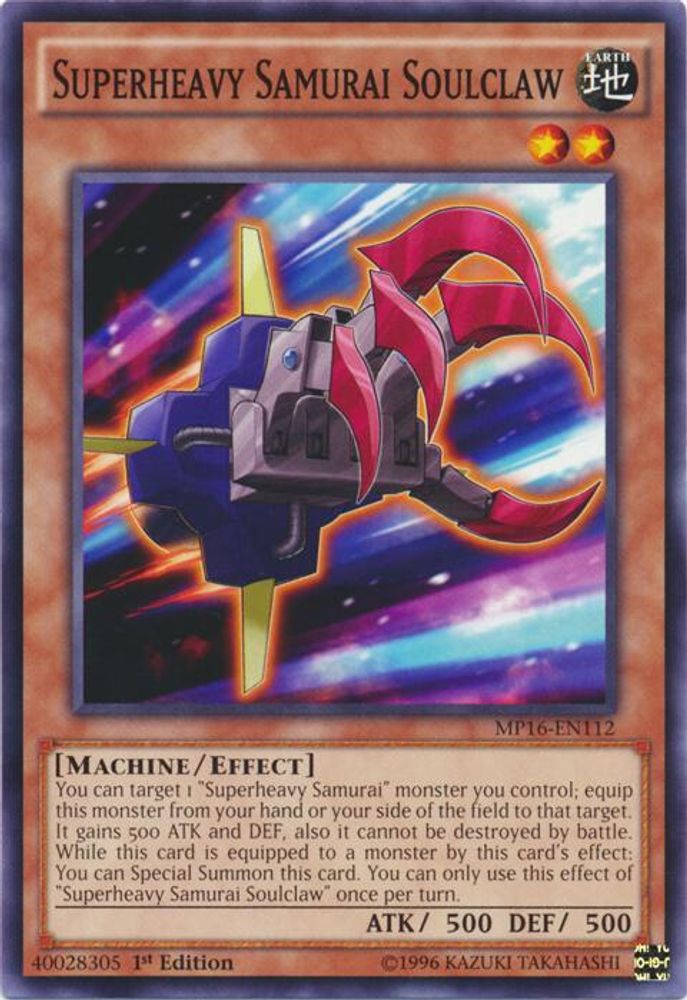 Superheavy Samurai Soulclaw (MP16-EN112) - Common