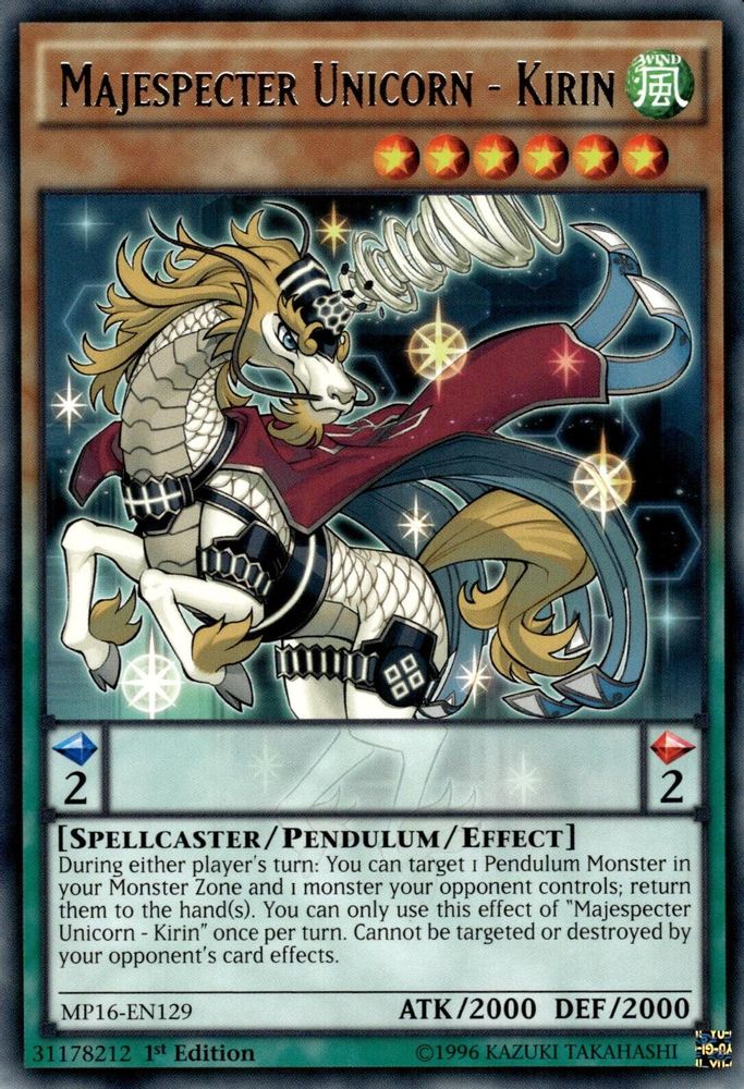 Majespecter Unicorn - Kirin (MP16-EN129) - Rare
