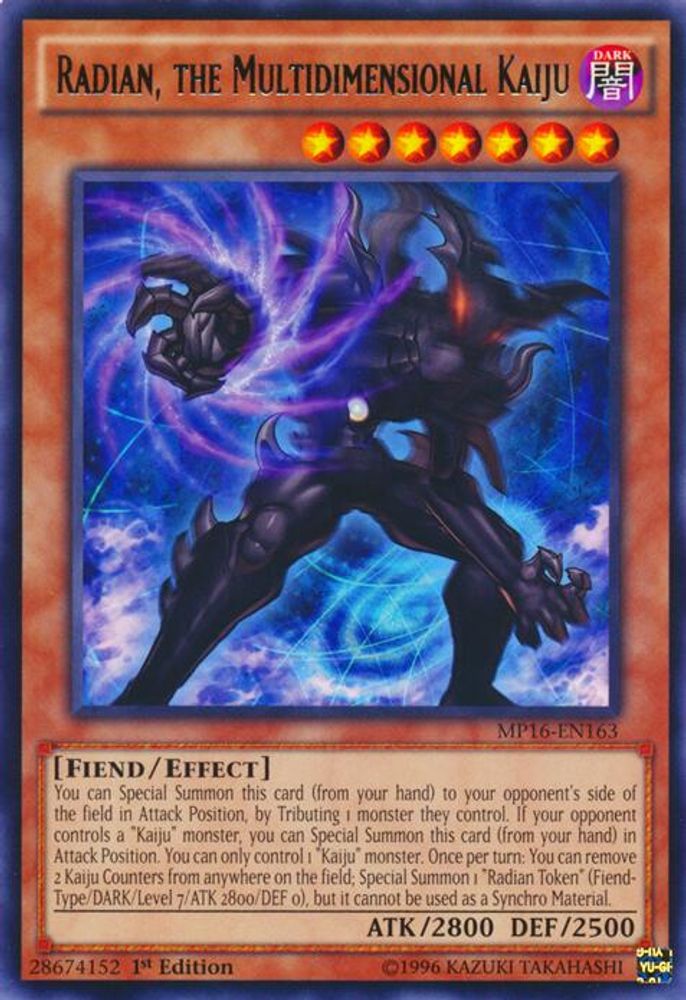 Radian, the Multidimensional Kaiju (MP16-EN163) - Rare