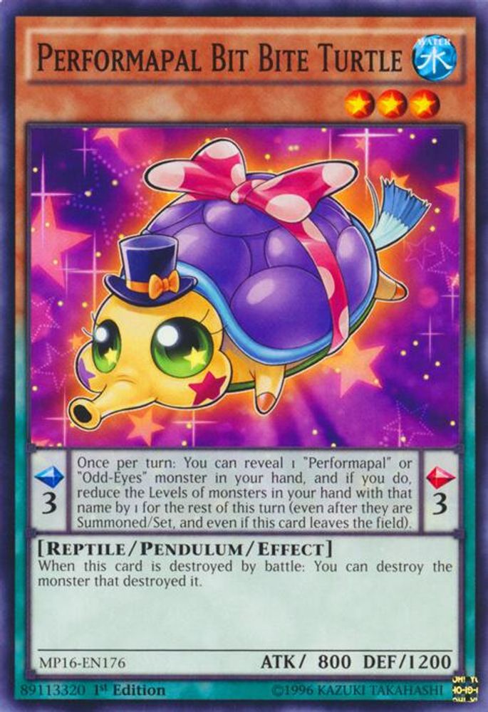 Performapal Bit Bite Turtle (MP16-EN176) - Common