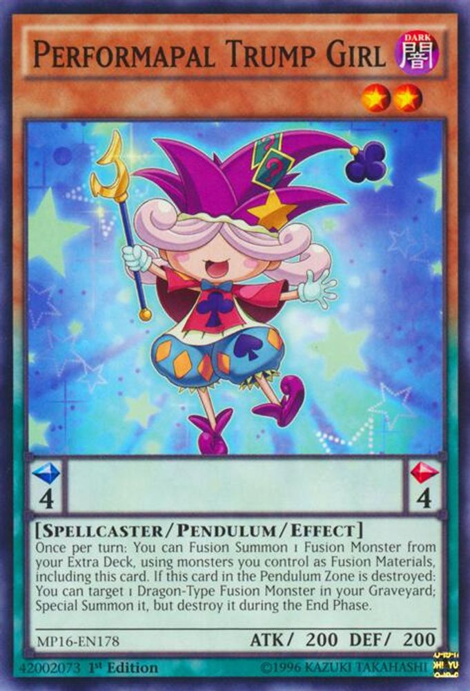 Performapal Trump Girl (MP16-EN178) - Common