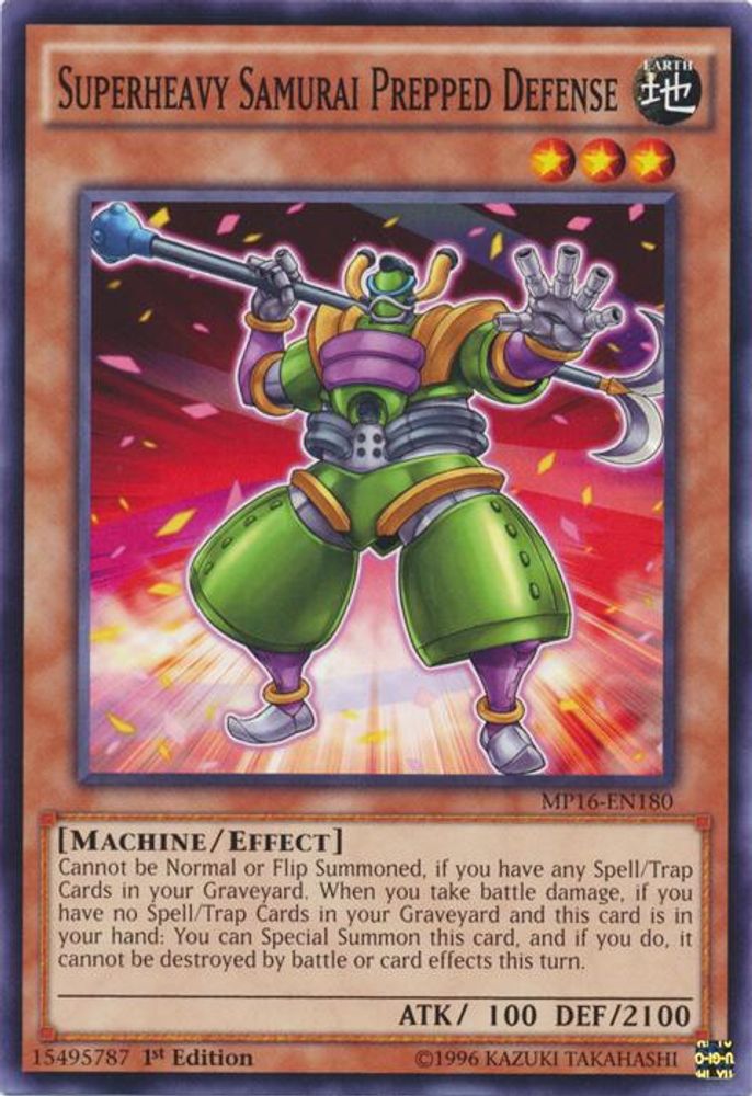 Superheavy Samurai Prepped Defense (MP16-EN180) - Common