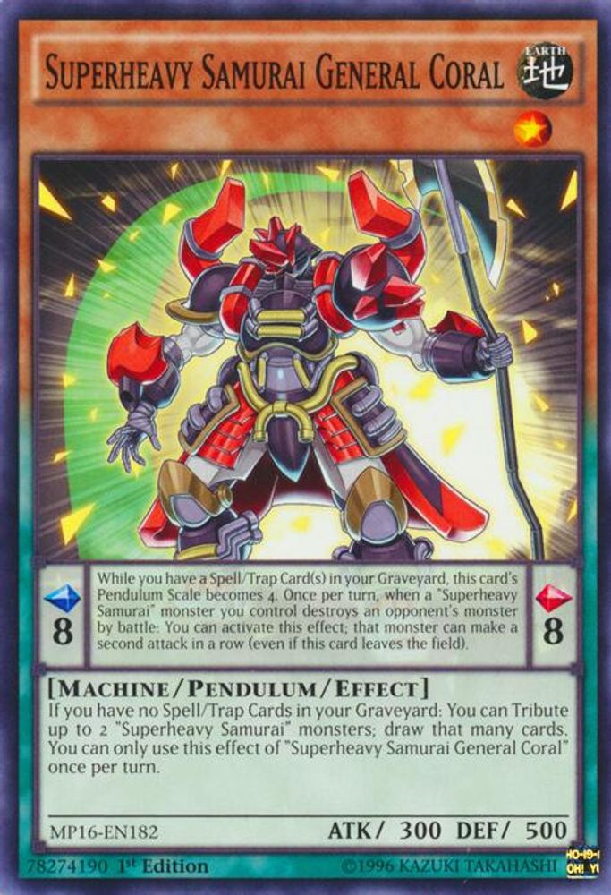 Superheavy Samurai General Coral (MP16-EN182) - Common