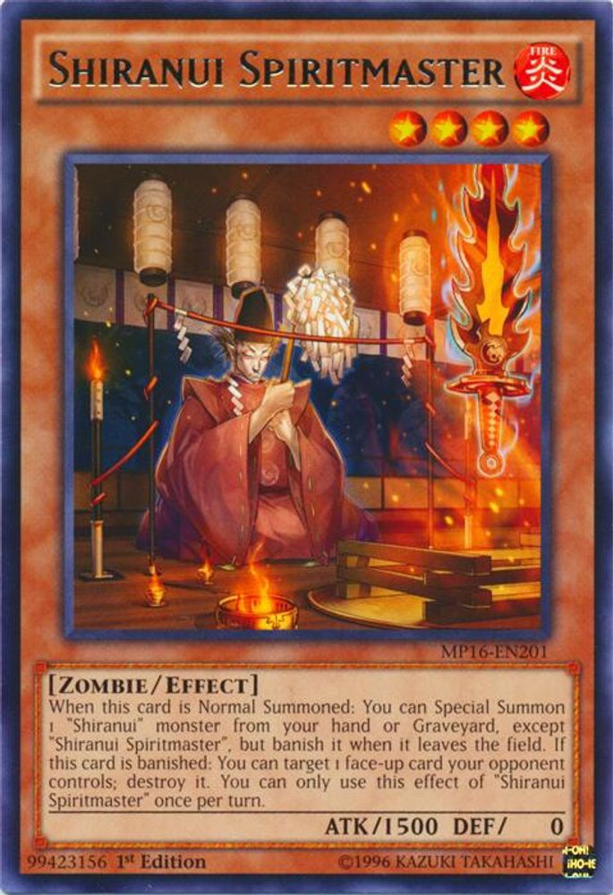 Shiranui Spiritmaster (MP16-EN201) - Rare
