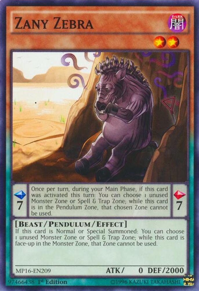 Zany Zebra (MP16-EN209) - Common