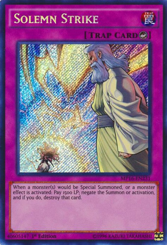 Frappe solennelle [MP16-EN231] Secret Rare 