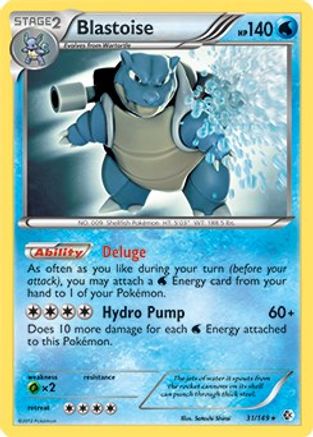 Blastoise (31/149) (Thème Deck exclusif) [Noir et blanc : frontières franchies] 