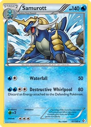 Samurott (41/149) (Thème Deck exclusif) [Noir et blanc : frontières franchies] 