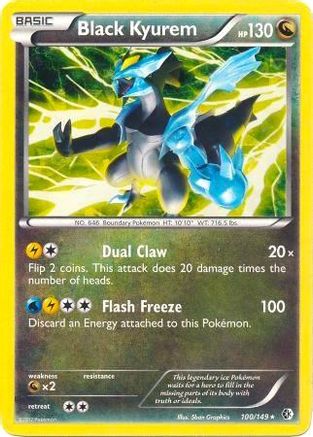 Black Kyurem (100/149) (Thème Deck exclusif) [Noir et blanc : Boundaries Crossed] 