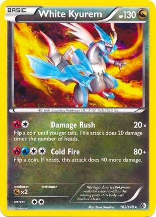Kyurem blanc (102/149) (Exclusivité Deck à thème) [Noir et blanc : Boundaries Crossed] 