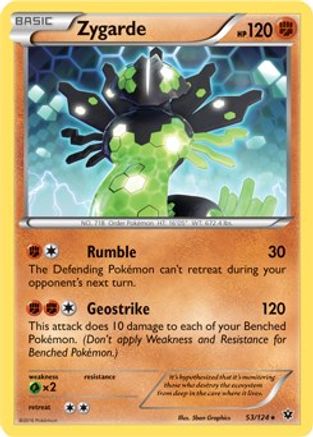 Zygarde - 53/124 (XY Fates Collide)/124  - Holofoil - Holo Rare