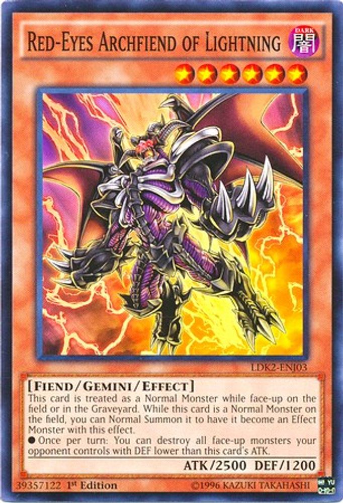 Red-Eyes Archfiend of Lightning (LDK2-ENJ03) - Common