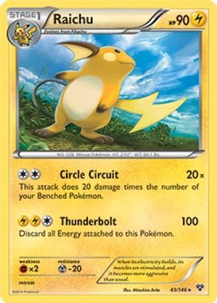 Raichu (Battle Arena Deck Exclusive) 043/146  - Rare