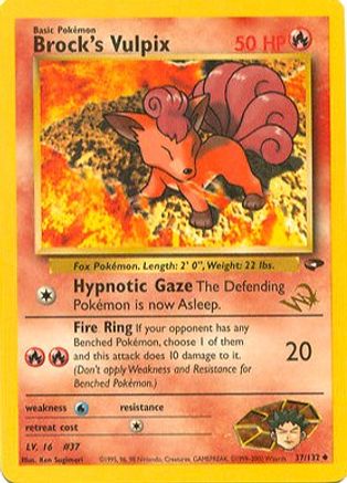 Brock's Vulpix [W Stamped] 037  - Promo