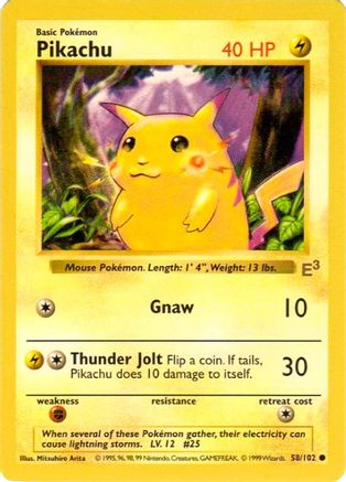 Pikachu (E3 Stamped with Red Cheeks) 058/102  - Promo
