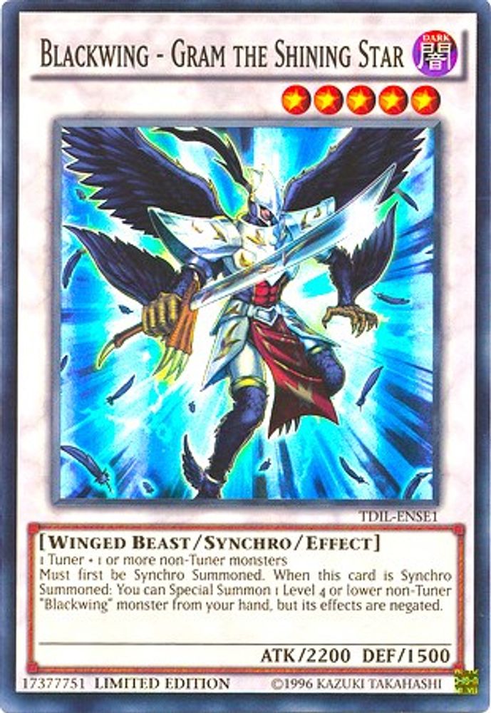 Blackwing - Gram the Shining Star (TDIL-ENSE1) - Super Rare
