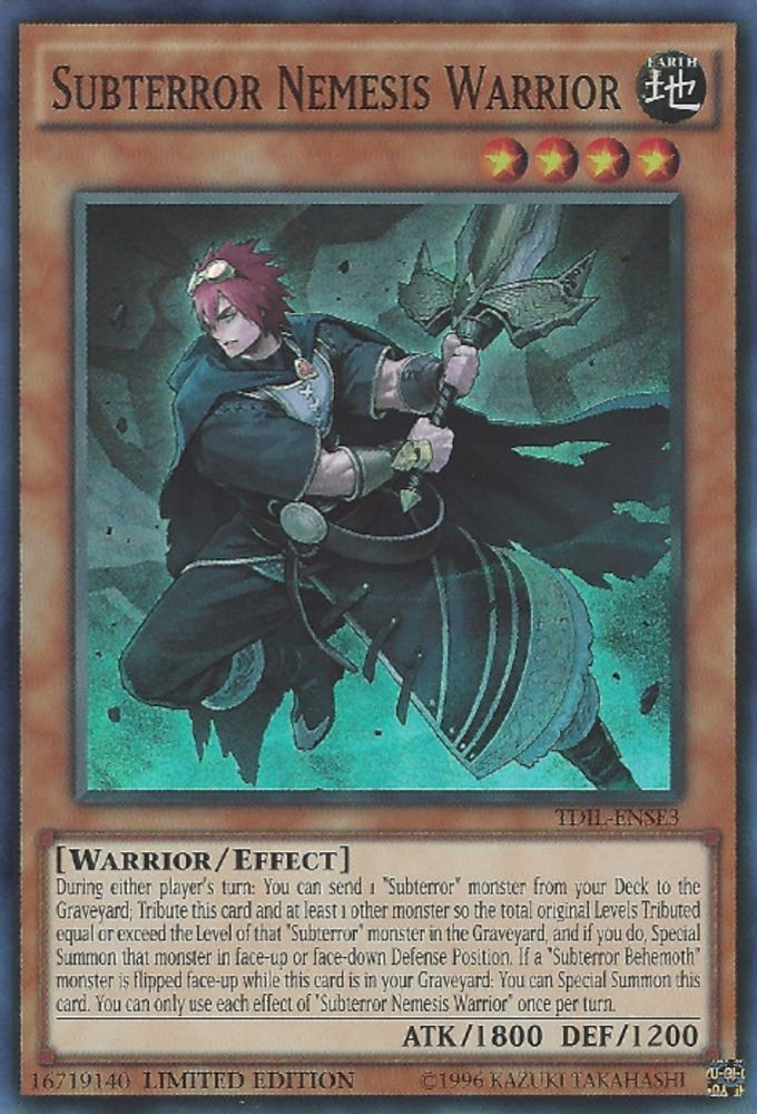 Subterror Nemesis Warrior (TDIL-ENSE3) - Super Rare