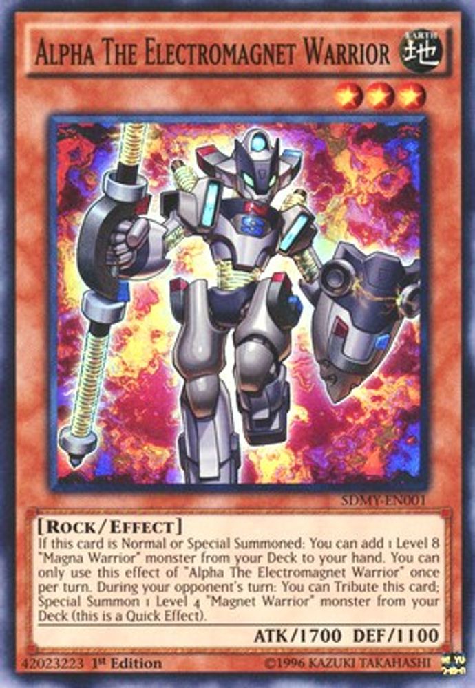 Alpha The Electromagnet Warrior (SDMY-EN001) - Super Rare